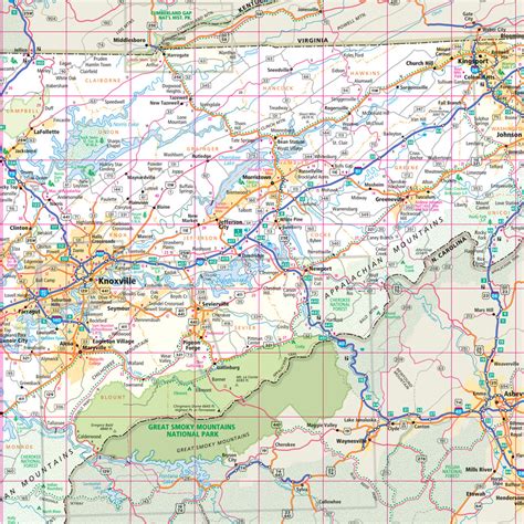 Enlarged Road Map Of Tennessee Rand Mcnally USA Road Atlas 2023 BEST