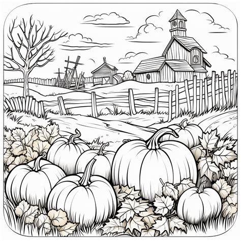 10 Halloween / Pumpkin Patches Coloring Pages for Kids - Etsy