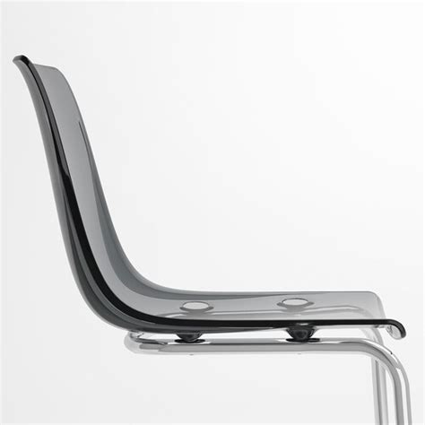 TOBIAS chair, grey/chrome-plated - IKEA