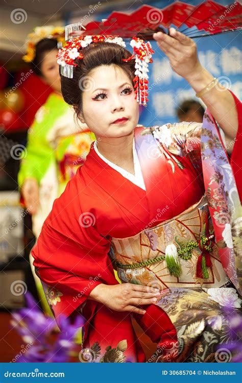 Japanese Traditional Dance Performa Editorial Stock Image - Image of ...