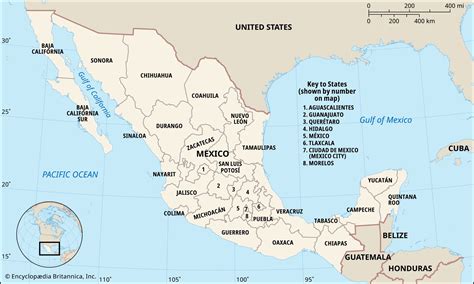 List of States of Mexico | Map, Capital, States, & Facts | Britannica