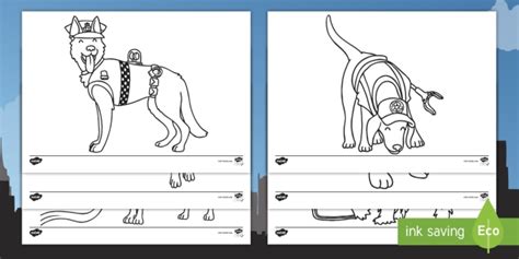 Superhero Dogs Colouring Pages