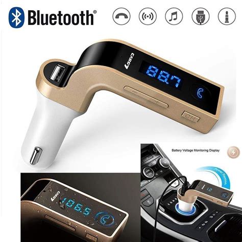Goldtech Charging LCD Bluetooth Car Charger Fm Kit Mp3 Transmitter USB ...