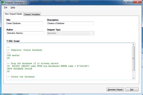 Code Snippet From Notepad to SQL Server 的图像结果