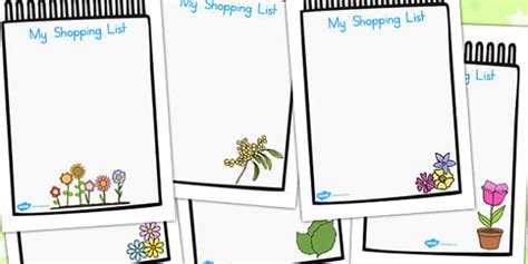 Role Play Shopping List - ESL Role Play Resources - Twinkl