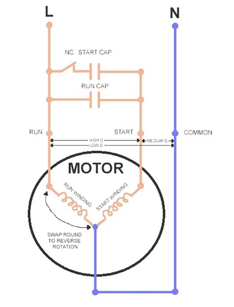 220V Single Phase Motor Wiring Diagram - Cadician
