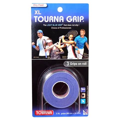 Tourna Overgrip XL (3 Grips on Roll, Blue) – Sportswing.in