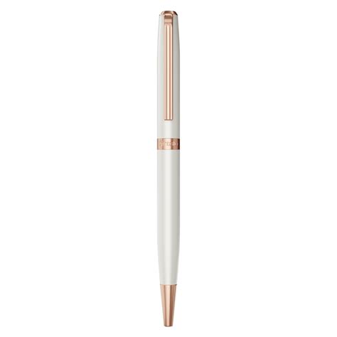 Intellio | Rhein | Satin White | Rose Gold | Ball Pen – Writing Wonders