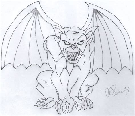 Dad tattoo idea | Gargoyle drawing, Gargoyle tattoo, Tattoo art drawings