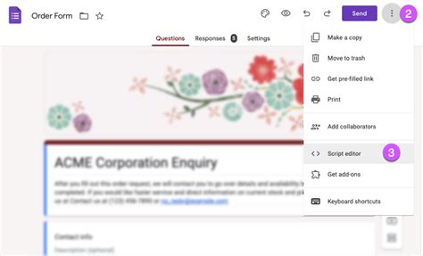 Google Form JavaScript 的图像结果