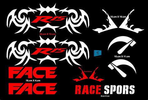 SIGN EVER Bike Combo Stickers Racing Yamaha R15 Multi Coloured Decals L ...