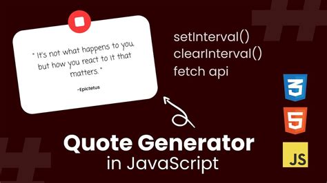 Display Random Quote Fetch API JavaScript 的图像结果