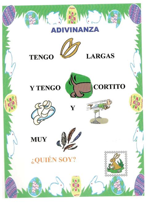Adivinanza - El conejo | Adivinanzas para niños, Adivinanzas ...