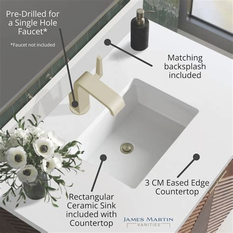 James Martin Vanities Brittany 30-in Black Onyx Undermount Single Sink ...