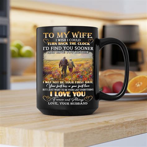 Taza de café personalizada con texto en inglés To My Wife de 15 onzas y ...