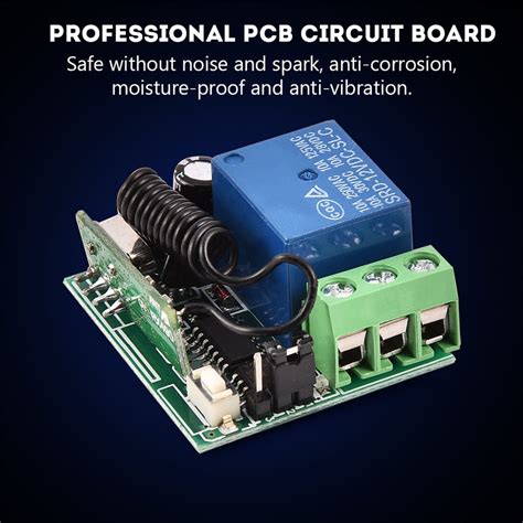 Buy LYUMO DC 12V 10A Single Channel Relay RF Wireless Switch Receiver ...