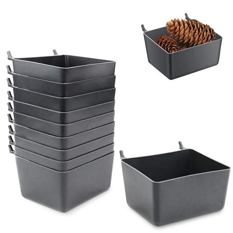 CZWESTC 10 Pcs Pegboard Box, Pegboard Bin Kit, Pegboard Basket Storage ...