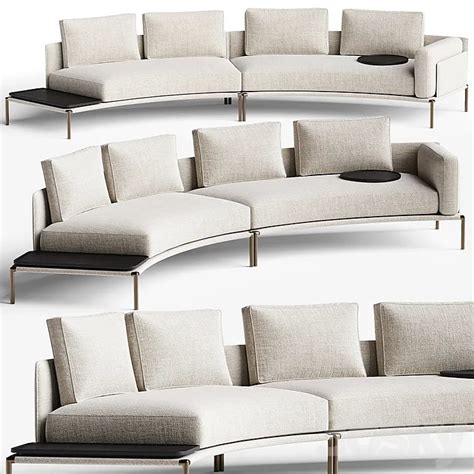 NOAH Curved sofa By Zanotta 3DS Max Model – 3DSky Model Free
