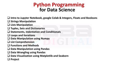 Image result for Data Science Using Python Syllabus