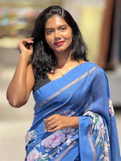 Floral Digital Print Detailed Chanderi Silk Saree | RGD407 – Aham ...