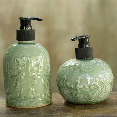 Green Bathroom Soap Dispenser Sets at Frances Goss blog