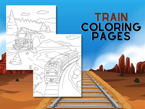 Free Coloring Pages Of Trains