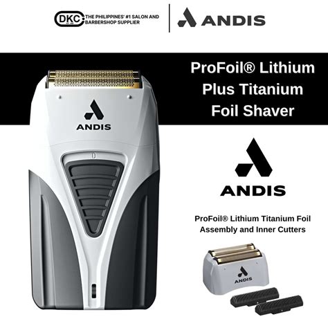 Andis Profoil Lithium Plus Titanium Foil Shaver No.17260 Cordless Black ...