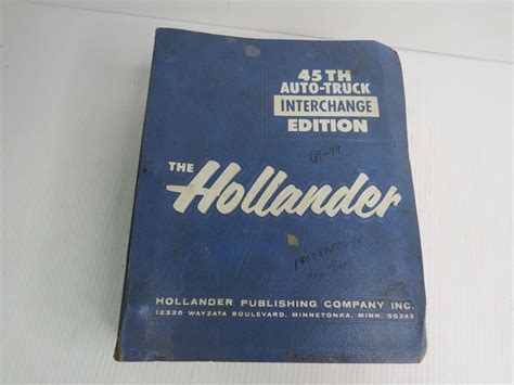 1979 The Hollander Parts Interchange Manual (45th Auto Truck ...