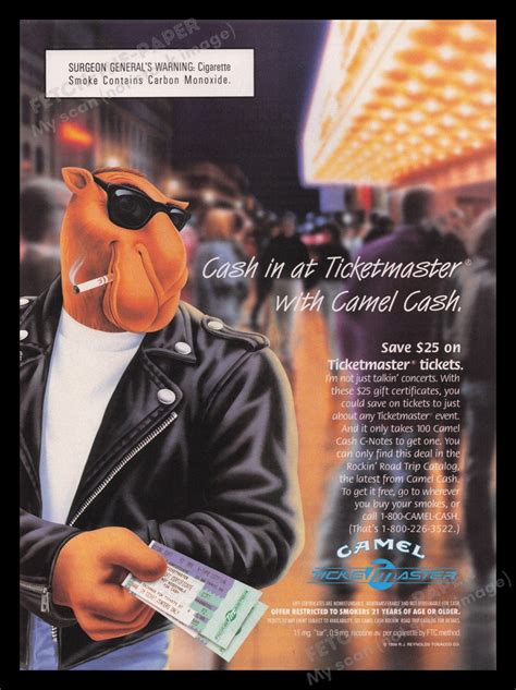 Joe Camel Cigarettes Ads 1989 JOE Camel Smooth Moves Girl In Wet