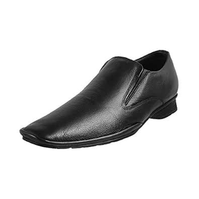 Buy Metro Men's Black Leather Formal Shoes-7 UK (41 EU) (19-4443) at ...