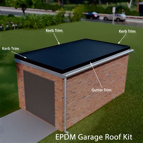 Garage Rubber Roof Kit With Integra Trim Solid Trims