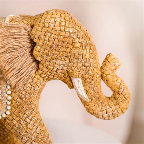 Rustic Elephant Decor Showpiece Beige Online - Premium Decor Object ...