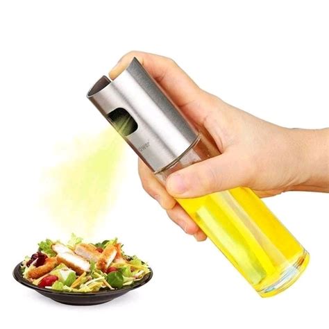 Oil Spray Bottle for Cooking Refillable Stainless Steel Oil Dispenser ...