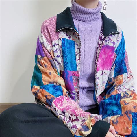 Tie-dye patchwork reversible jacket | LEMON