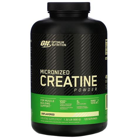 Optimum Nutrition, Micronized Creatine Powder, Unflavored, 1.32 lb (600 g) - iHerb - when is best time to have creatine