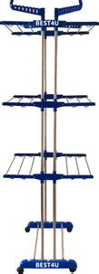 Best 4U Steel, Plastic Floor Cloth Dryer Stand B2SS-3T-010301 Price in ...