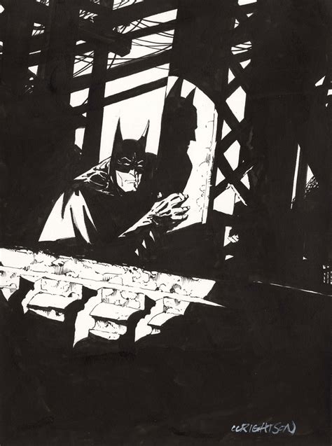 BERNIE WRIGHTSON BATMAN IN THE SHADOWS ILLUSTRATION (LEGENDARY ARTIST ...