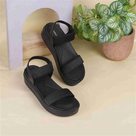 Buy Mochi Women Black Casual Sandals Online | SKU: 34-924-11-36 – Mochi ...