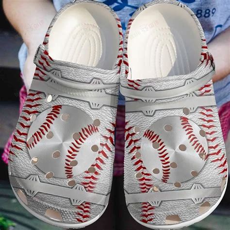 Baseball Metal Crocs Classic Clogs - Viper Prints
