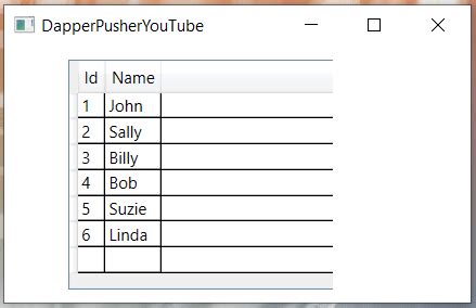 Display SQL Data into WPF 的图像结果
