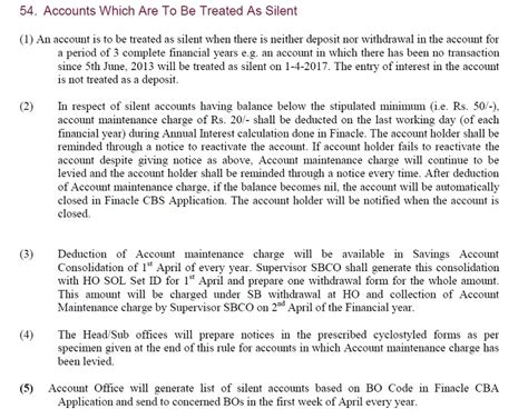 Post Office Savings Bank - Accounts which are to be treated as Silent ...