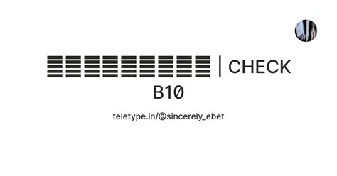 sincerely | CHECK B10 — Teletype