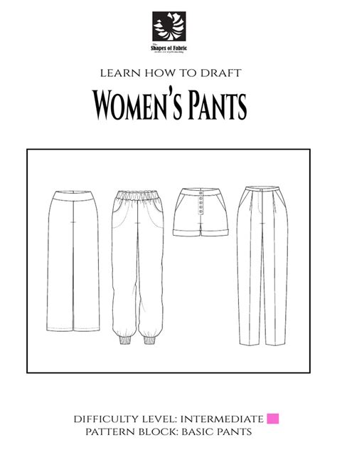 Womens Pants Sewing Pattern | PDF | Seam (Sewing) | Trousers