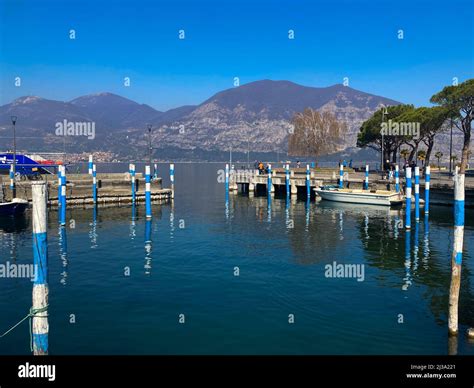Bergamo, Italy: 10-02-2022: Panoramic of Lake Iseo, the fourth largest ...