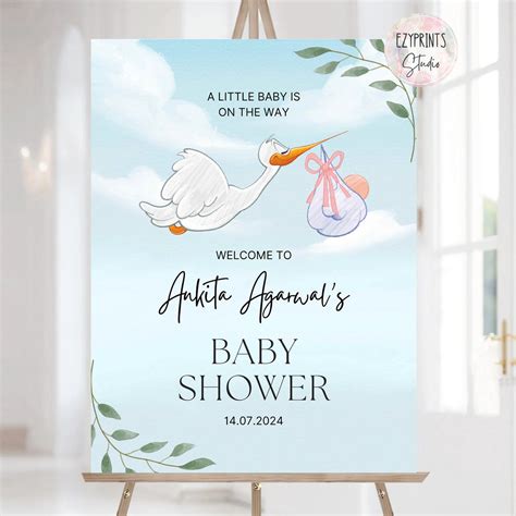 Baby Shower Welcome Board | Baby on the Way – Ezyprints Studio