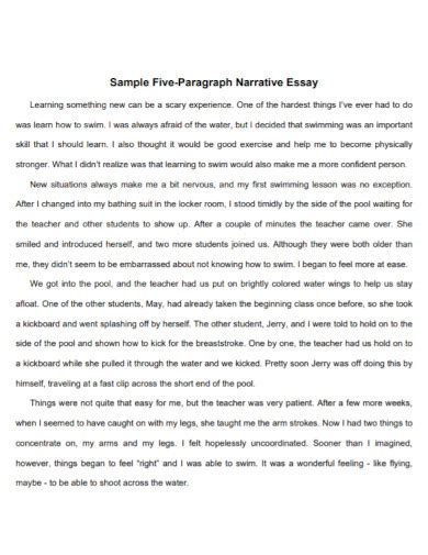 Narrative Paragraph Story Examples 的图像结果