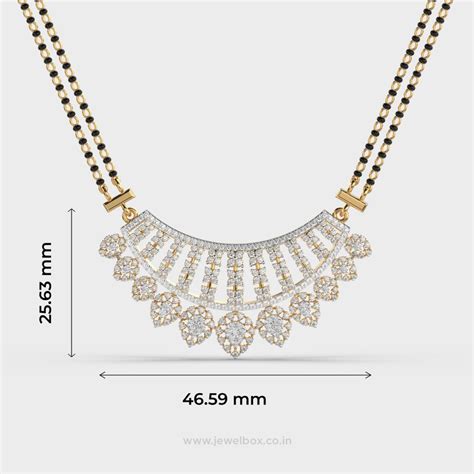 Buy Diamond Arc Mangalsutra Pendant At Jewelbox