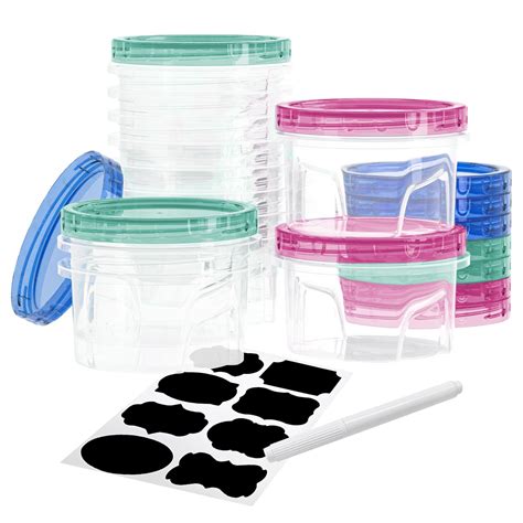 Snapklik.com : 12 Pack-16 Oz Reusable Freezer Storage Containers