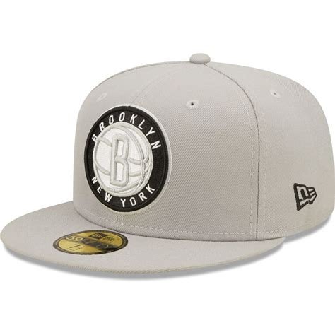 New Era Gray Brooklyn Nets Team Color Pop 59FIFTY Fitted Hat