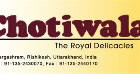 Chotiwala Restaurant - Best Family Restaurant in Rishikesh